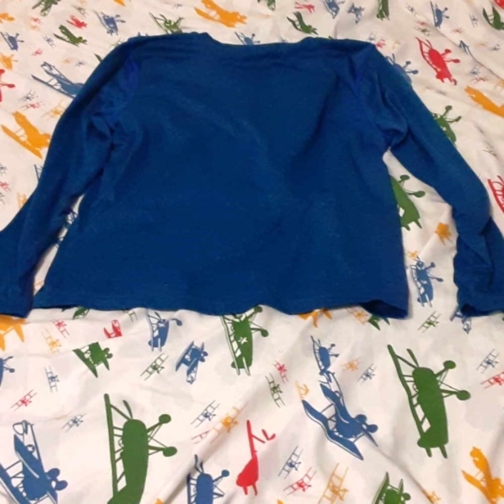 dark blue shirt